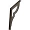 Ekena Millwork Bradford Wrought Iron Bracket, (Single center brace), Antiqued Brass 1 1/2"W x 12"D x 15"H BKTM01X12X15SBRABS - alternate 1